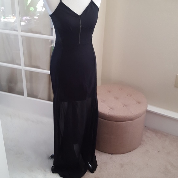 French Connection Sheer Skirt Maxi Dress, Mesh - Picture 3 of 8